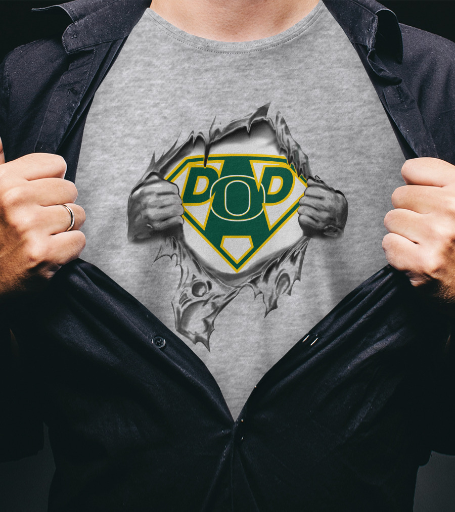 Oregon Ducks Super Dad Emblem Burst T-Shirt
