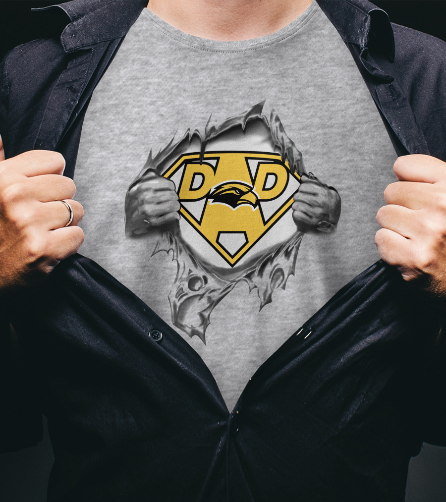 Southern Mississippi Golden Eagles Super Dad Hero T-Shirt