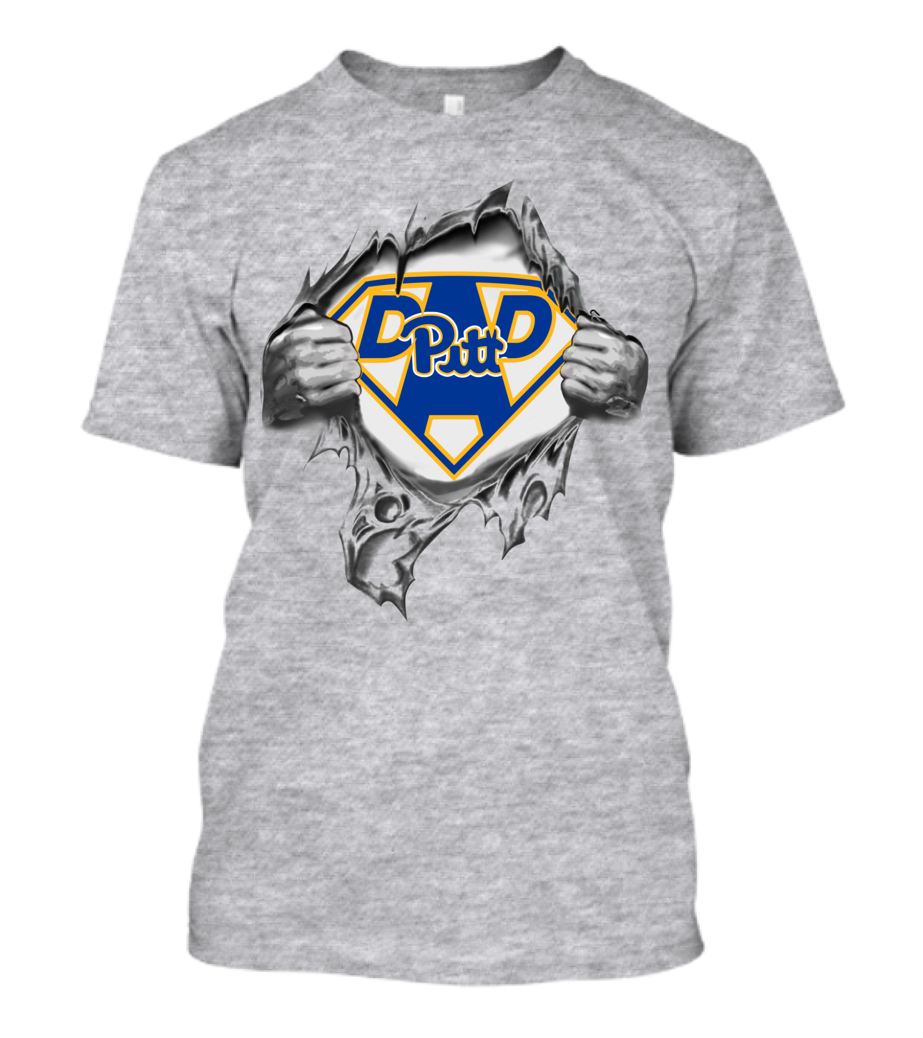 Pittsburgh Panthers Pitt Super Dad Iconic Shield T-Shirt