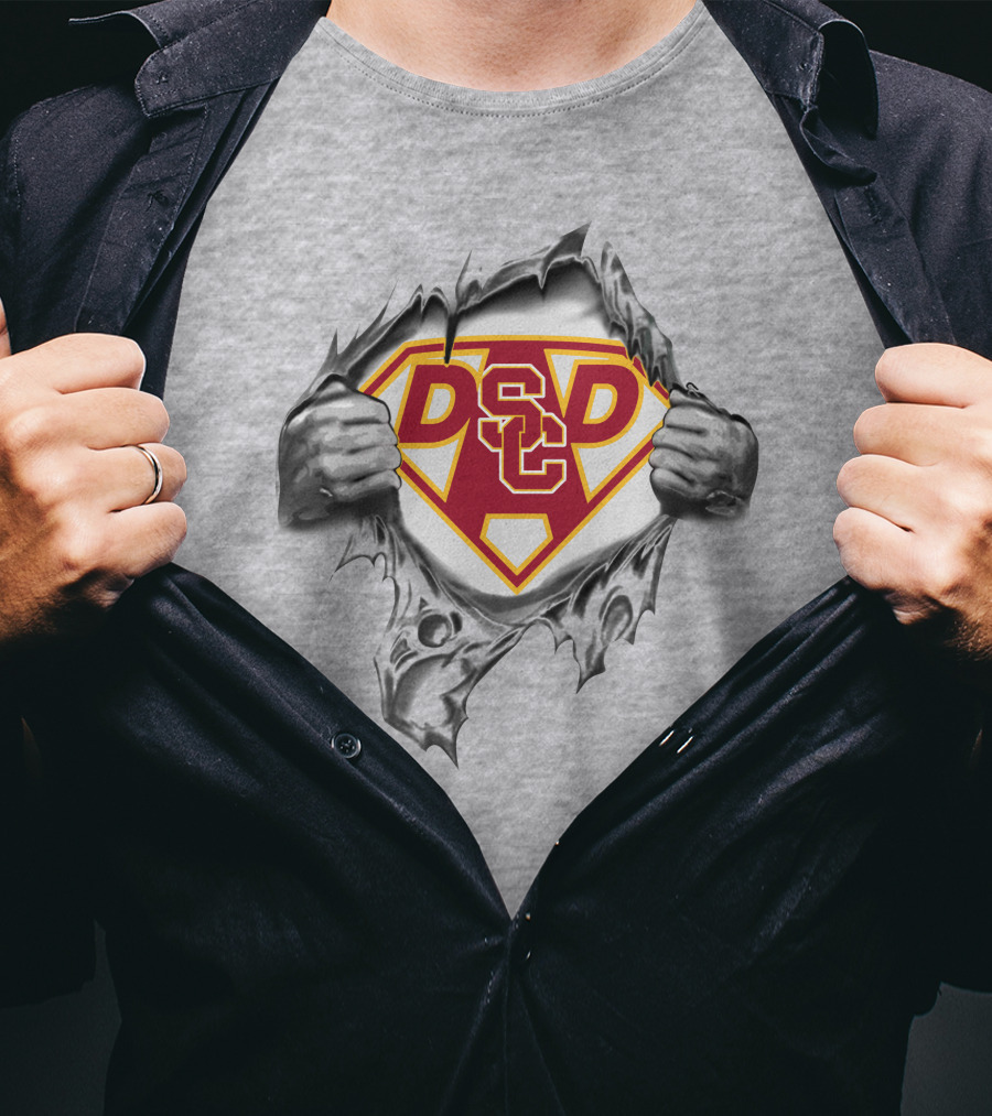 Usc Trojans Super Dad Logo Rip Superman Shield T-Shirt
