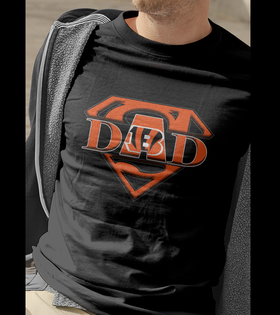 Super Dad Bengals Football Shield T-Shirt