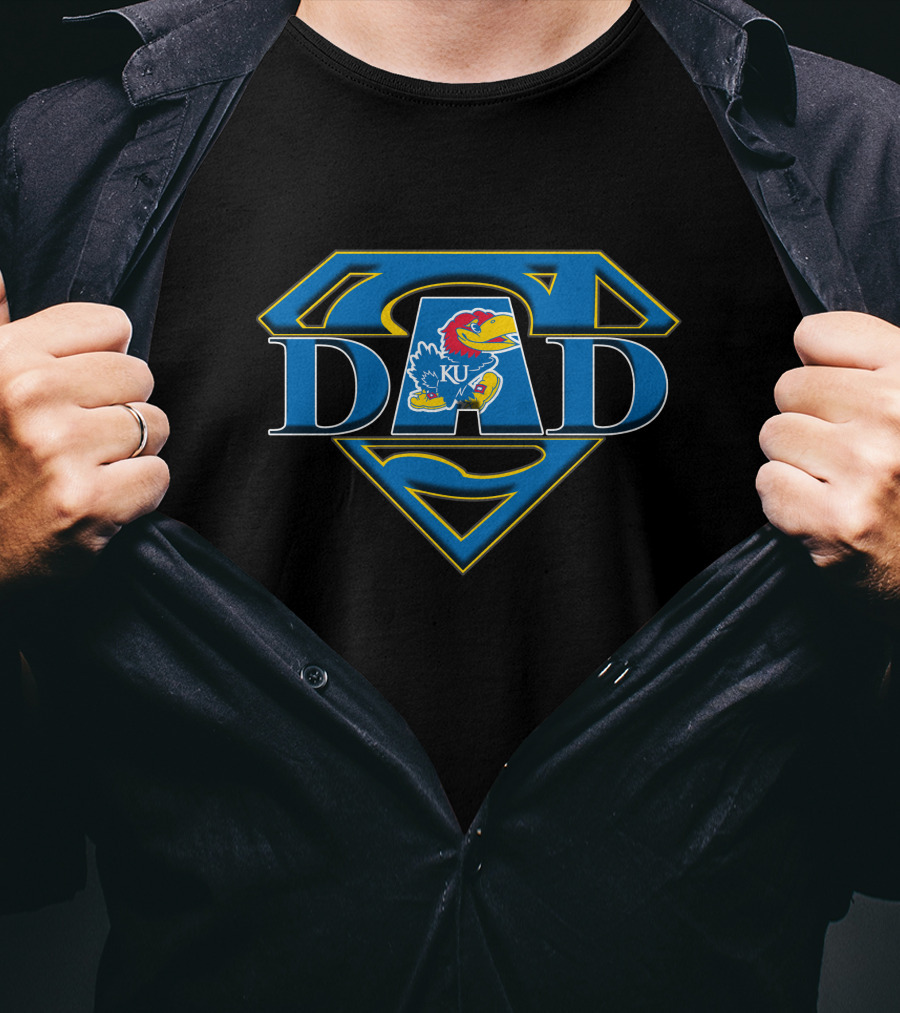 Kansas Jayhawks Super KU Dad Emblem T-Shirt