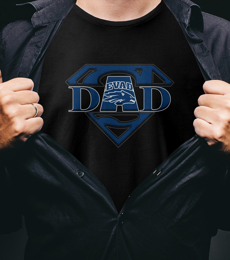 Nevada Wolf Pack Super Dad Superman T-Shirt