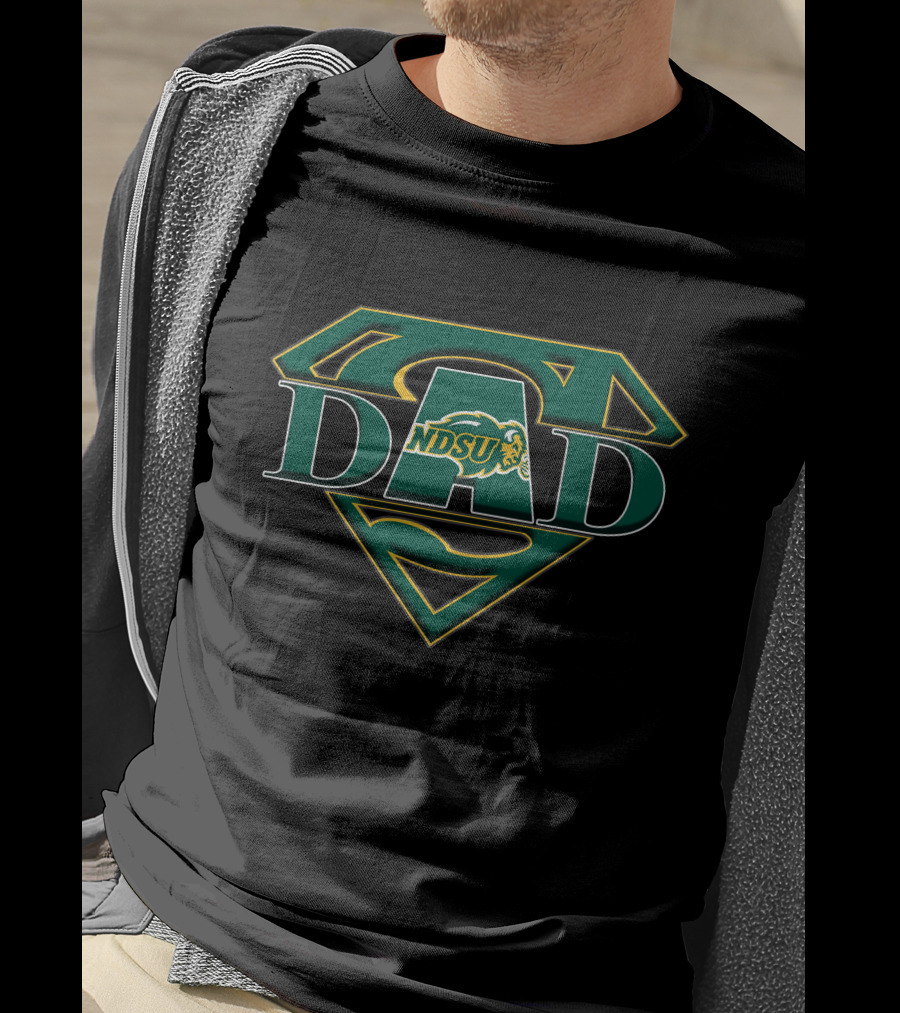 NDSU Bison Super Dad Logo Father's Day T-Shirt