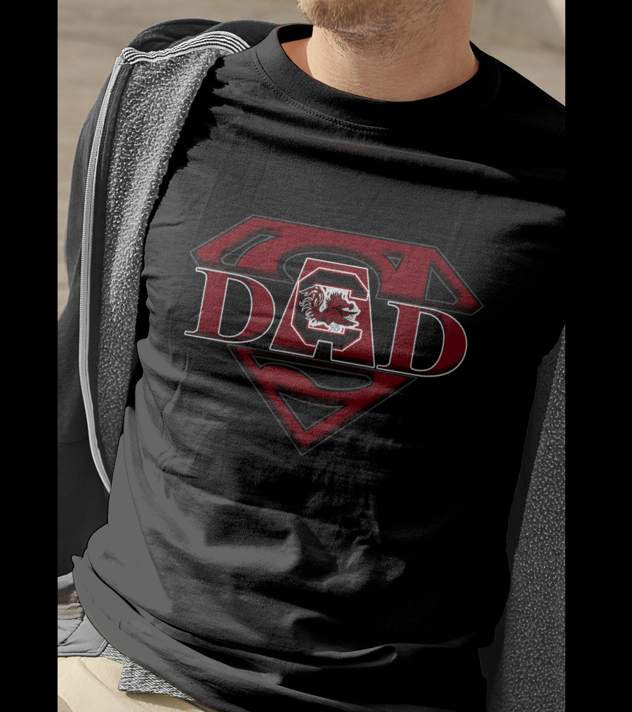 South Carolina Gamecocks Dad Superman T-Shirt
