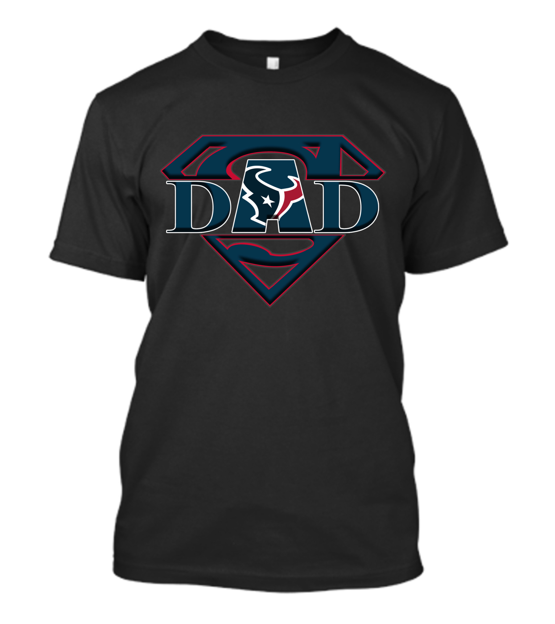Super Dad Texans Logo Superman T-Shirt
