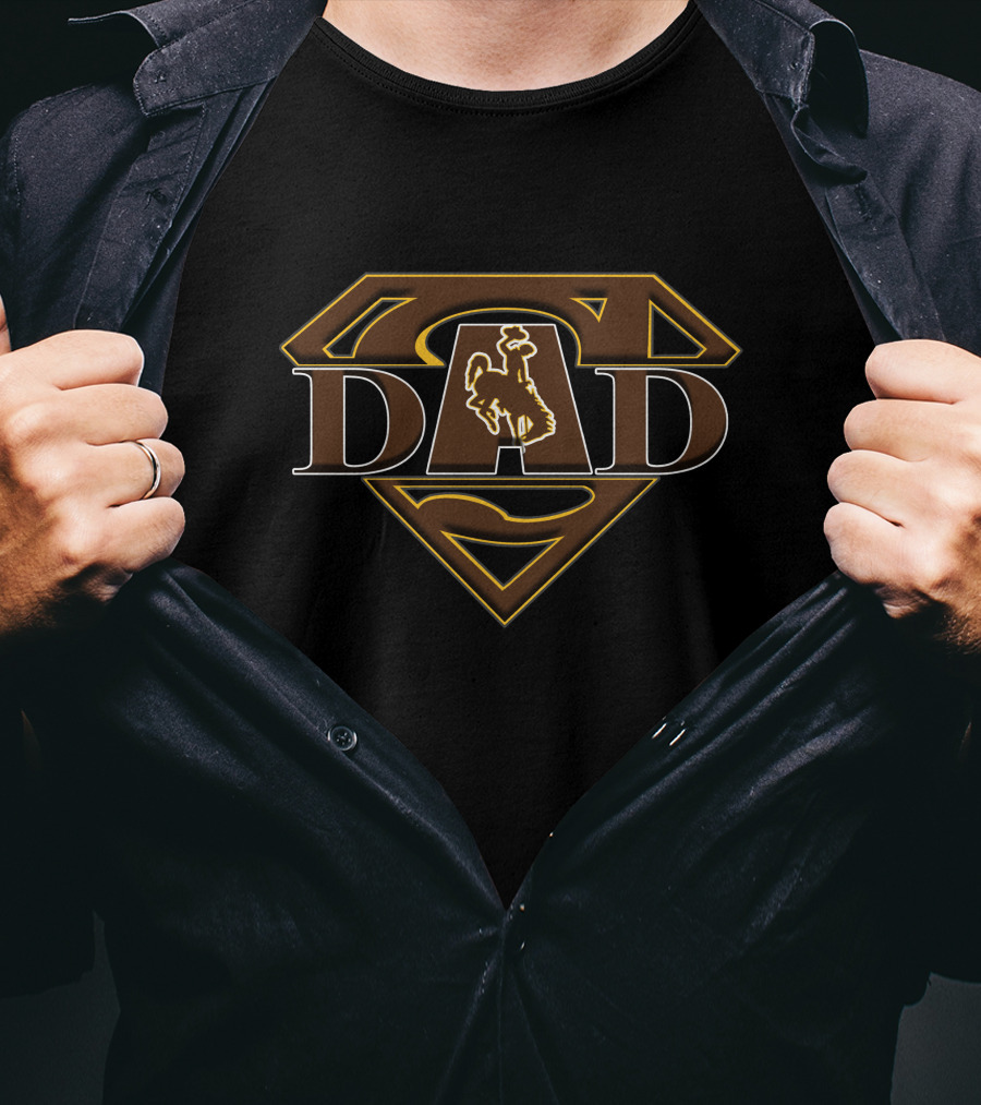 Wyoming Cowboys Dad Superman T-Shirt
