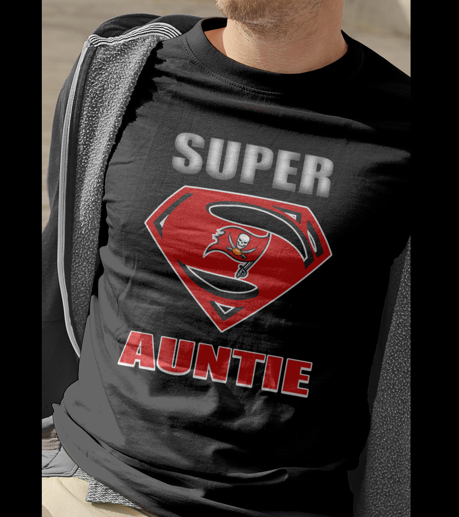 Super Auntie Buccaneers Shield T-Shirt