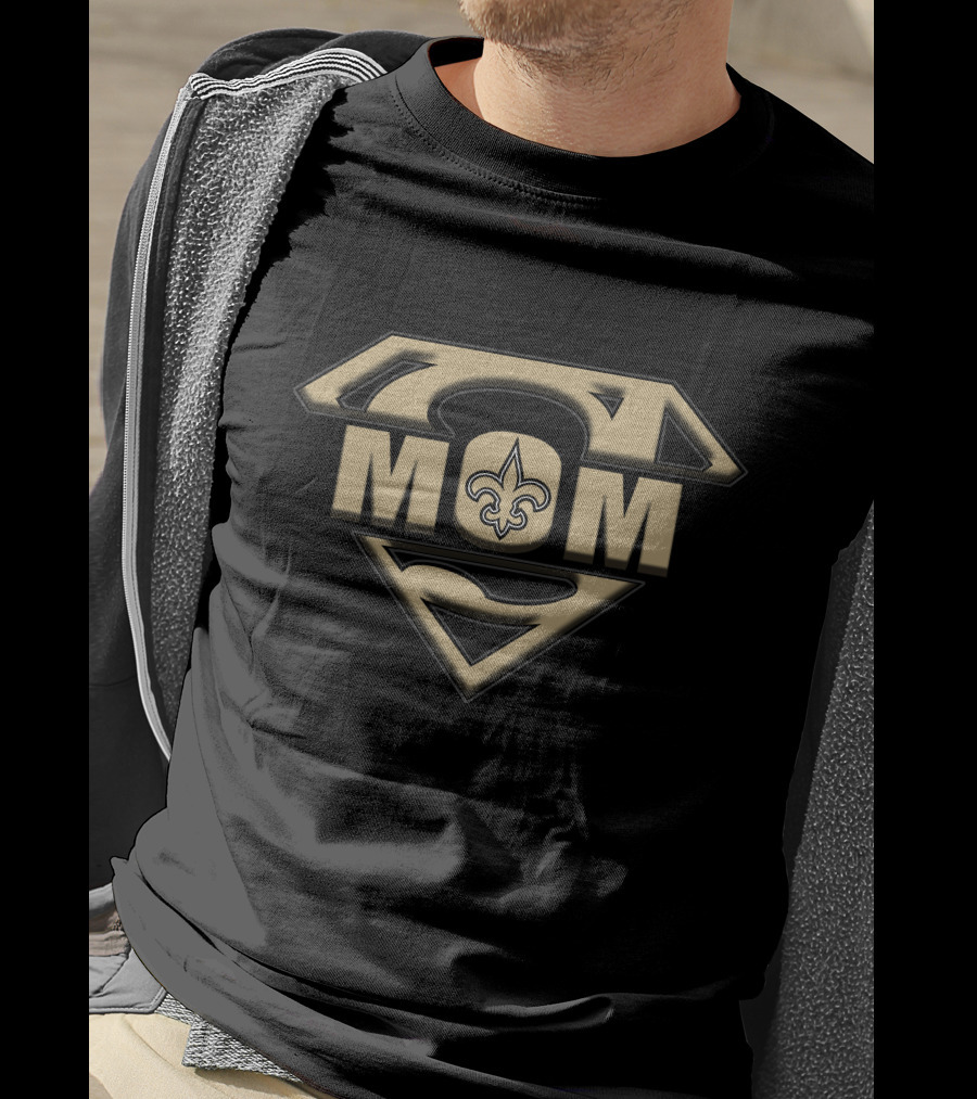 Super Mom Saints Fleur-De-Lis Emblem T-Shirt