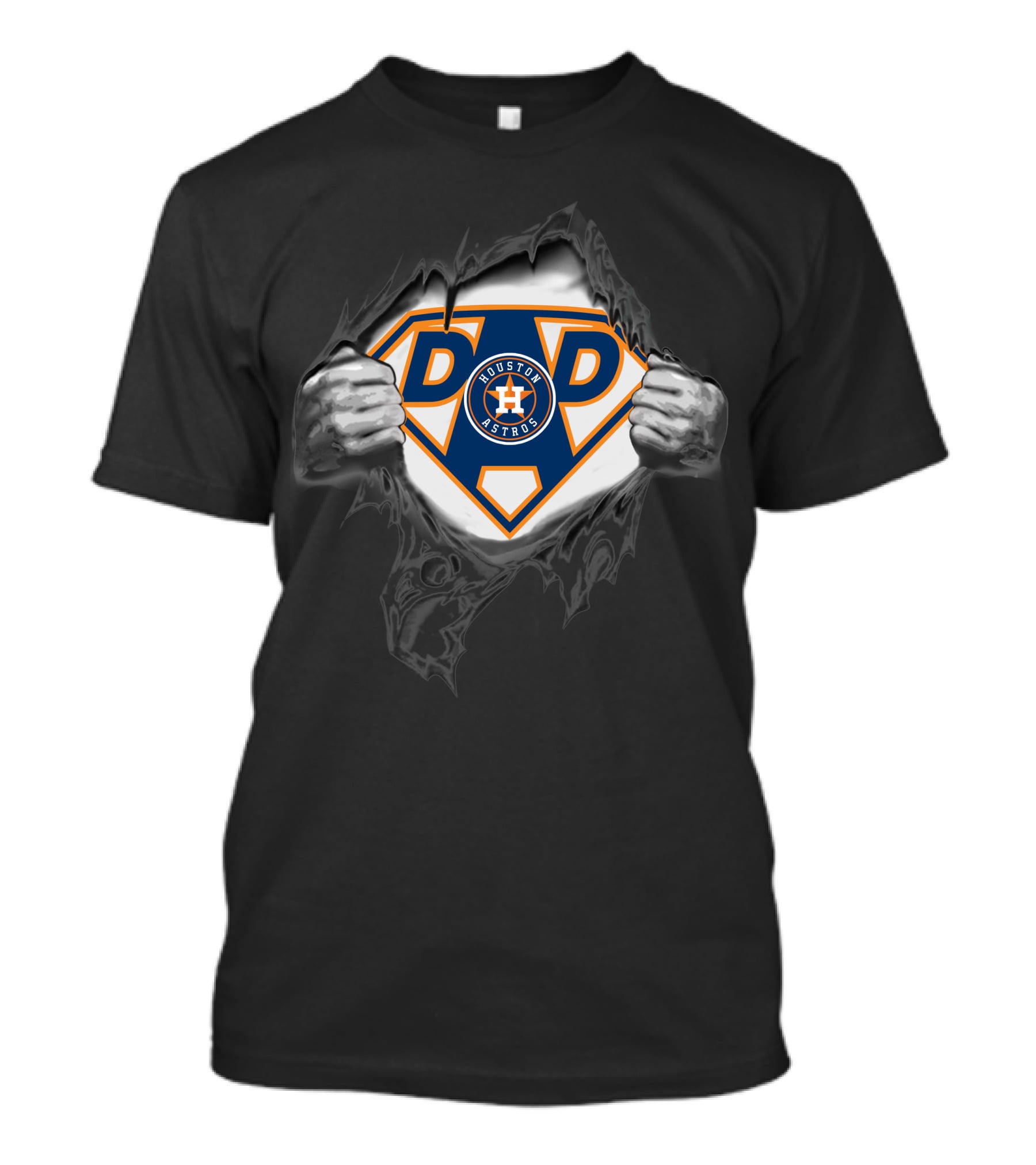 Houston Astros Super Dad Logo Shield T-Shirt