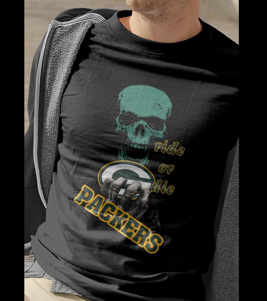 Packers Ride Or Die Skull Logo Fan Jersey T-Shirt
