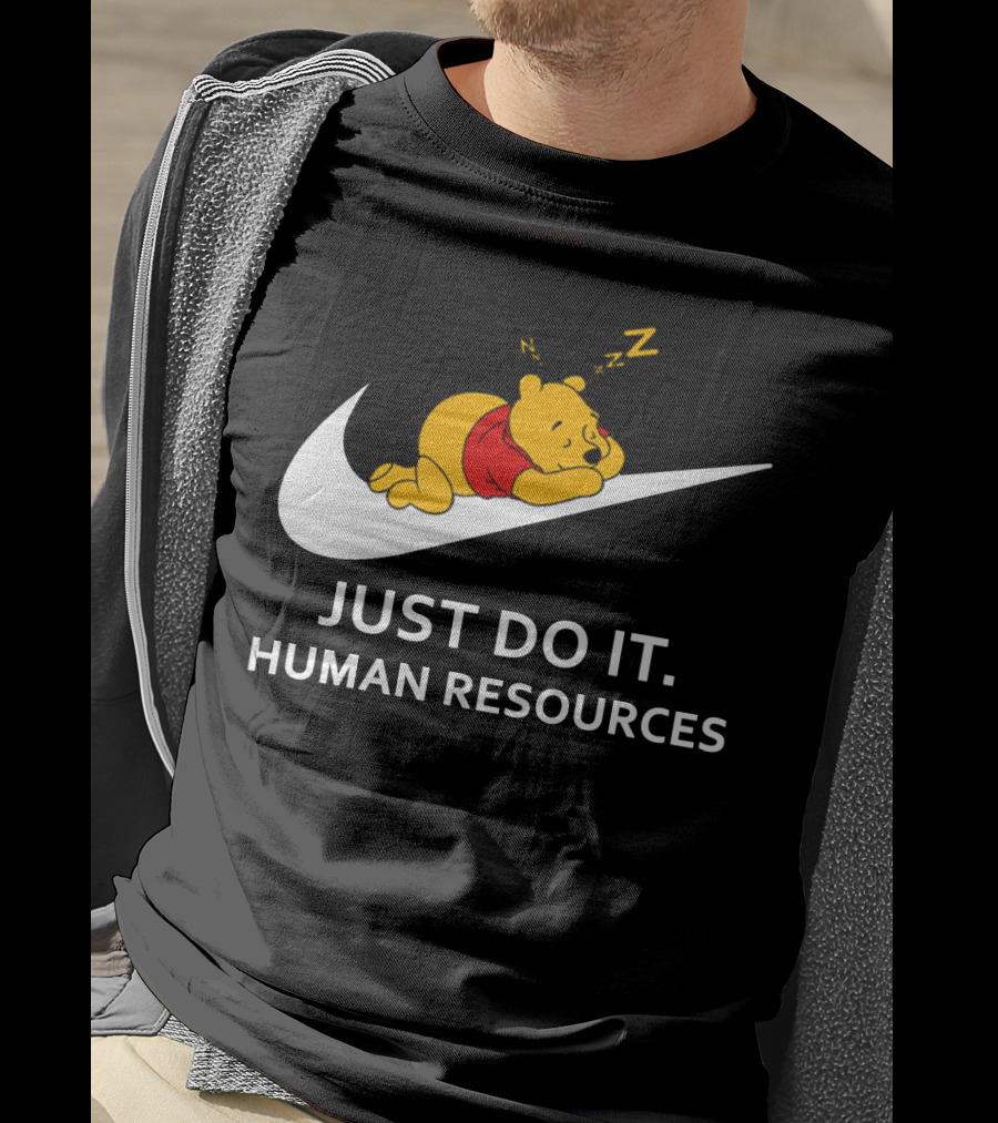 Winnie The Pooh Just Do It Human Resources Swoosh T-Shirt