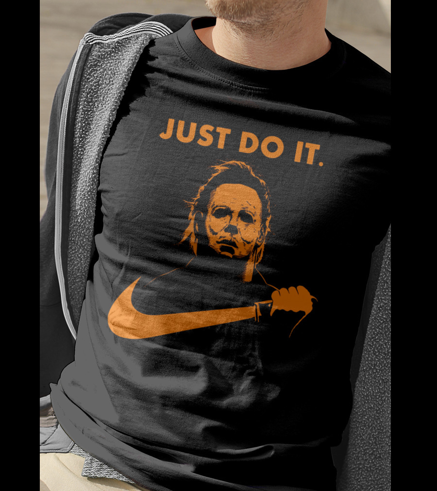 Just Do It Michael Myers Nike Halloween Knife T-Shirt