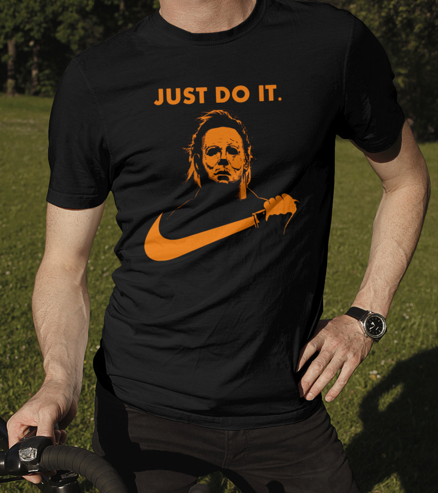 Just Do It Michael Myers Nike Halloween Knife T-Shirt
