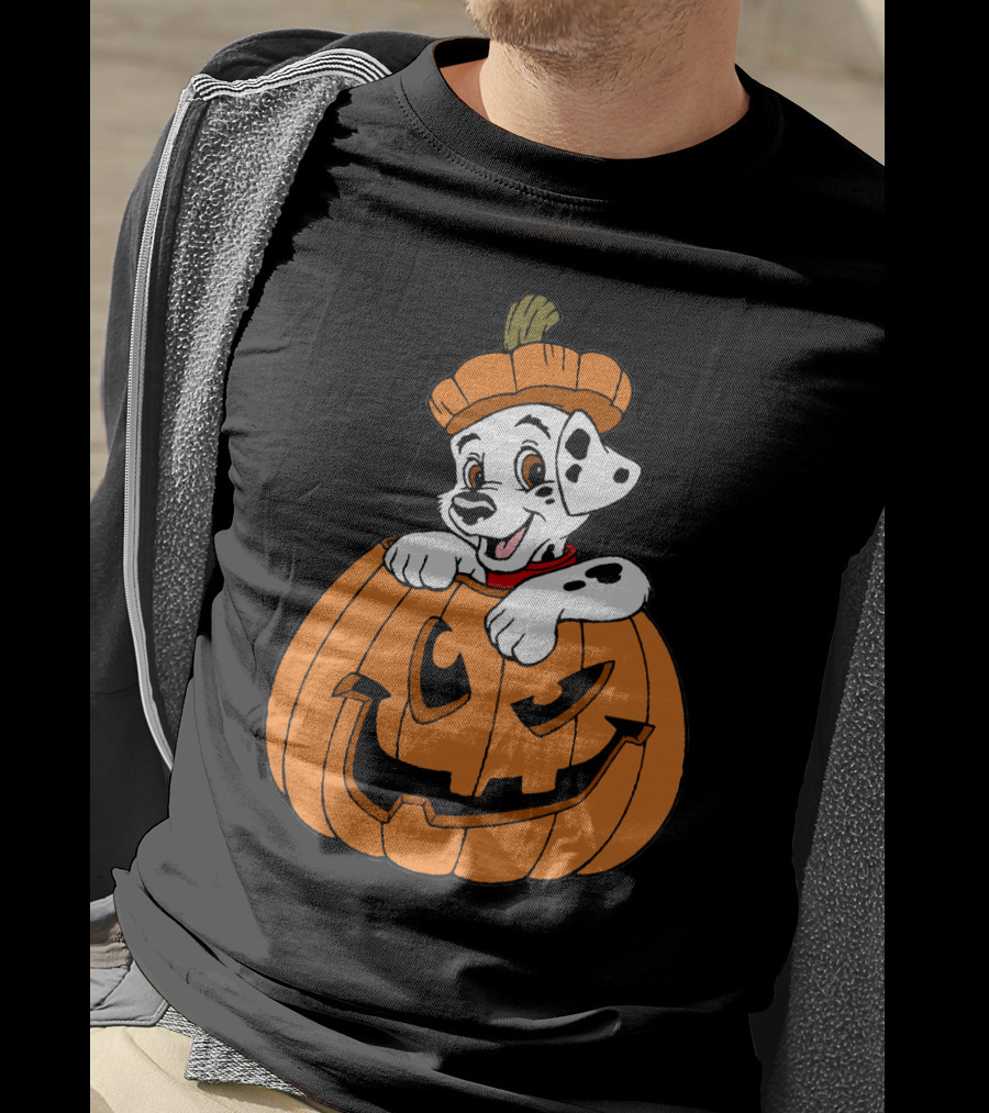 Mickey Mouse Minnie Mouse Halloween Dalmatian Pumpkin The Walt Disney Company T-Shirt