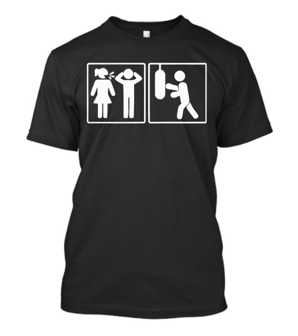Boxing Stress Relief Icon Symbol T-Shirt