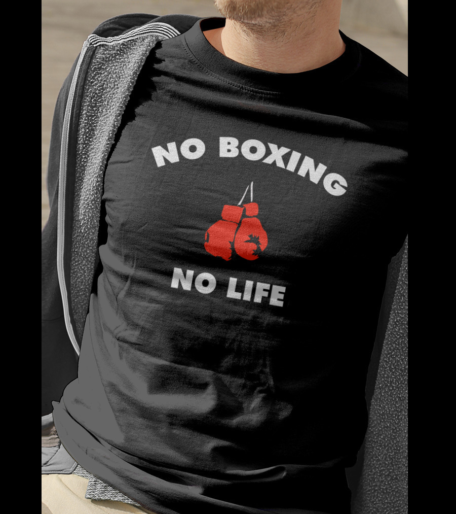 No Boxing No Life Boxing Gloves Iconic Sports Passion T-Shirt