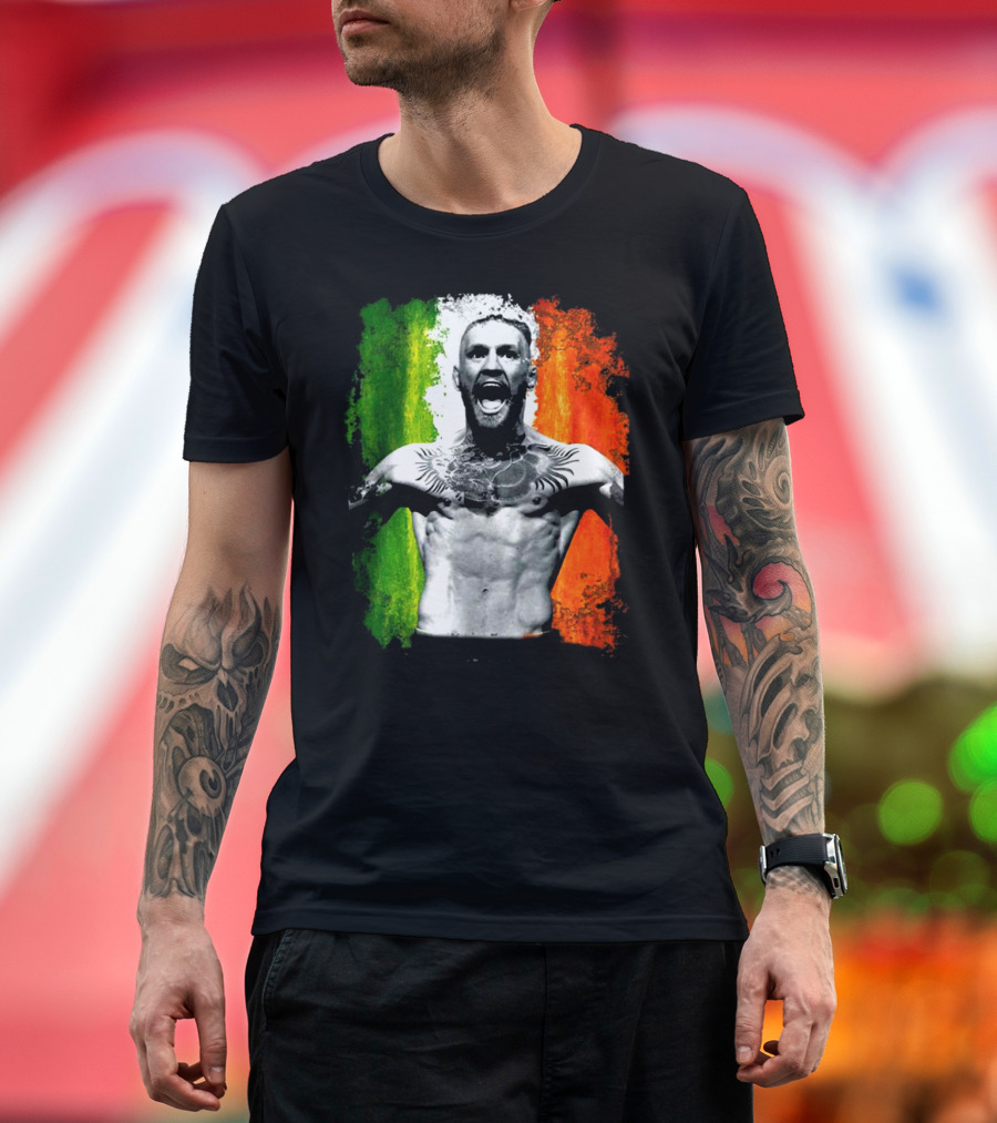 Conor Mcgregor Irish Flag Tribute Athlete T-Shirt