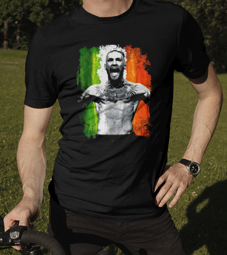 Conor Mcgregor Irish Flag Tribute Athlete T-Shirt