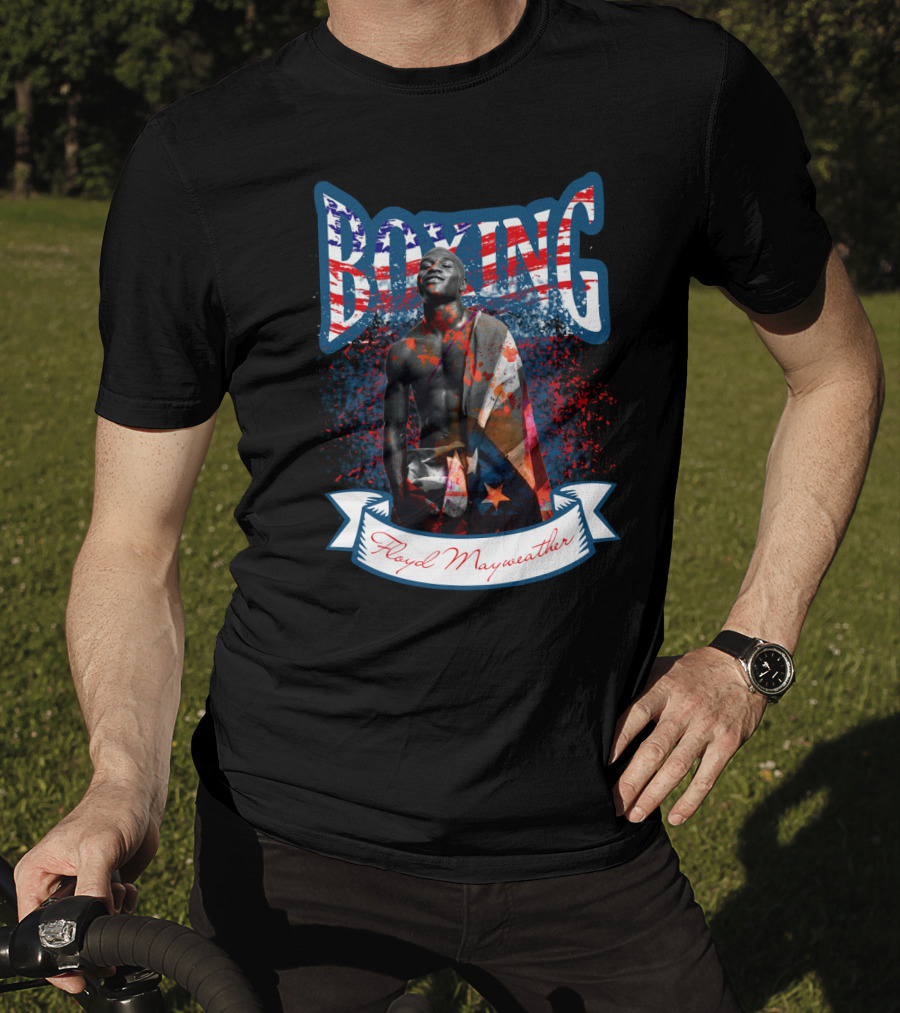 Floyd Mayweather Boxing Usa Flag T-Shirt
