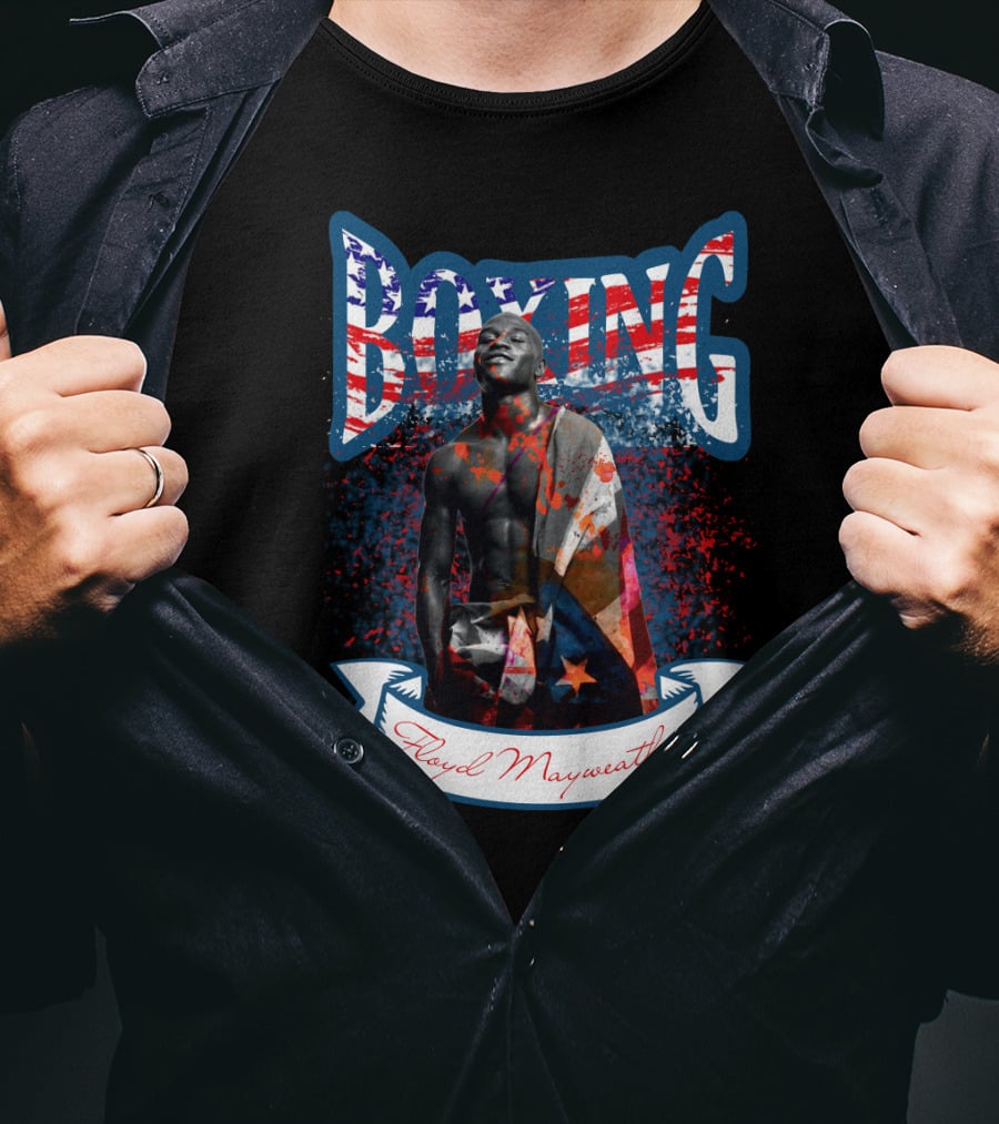 Floyd Mayweather Boxing Usa Flag T-Shirt