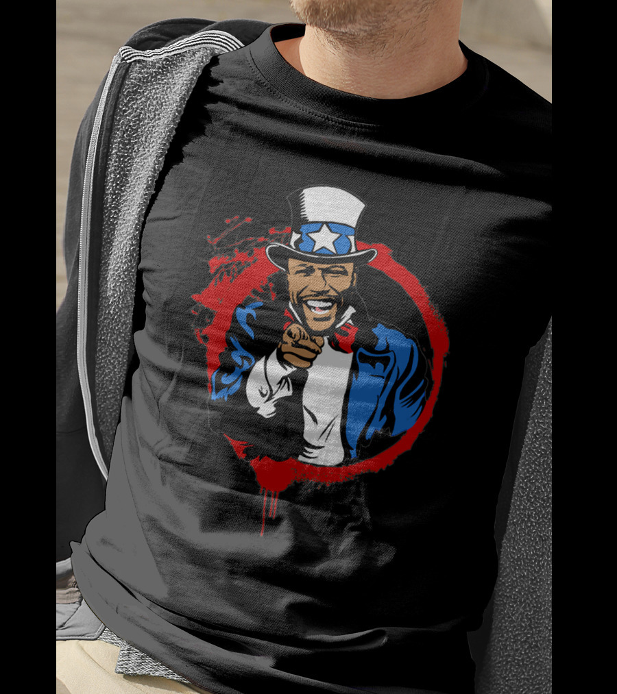 Mayweather Points Uncle Sam Red Circle T-Shirt