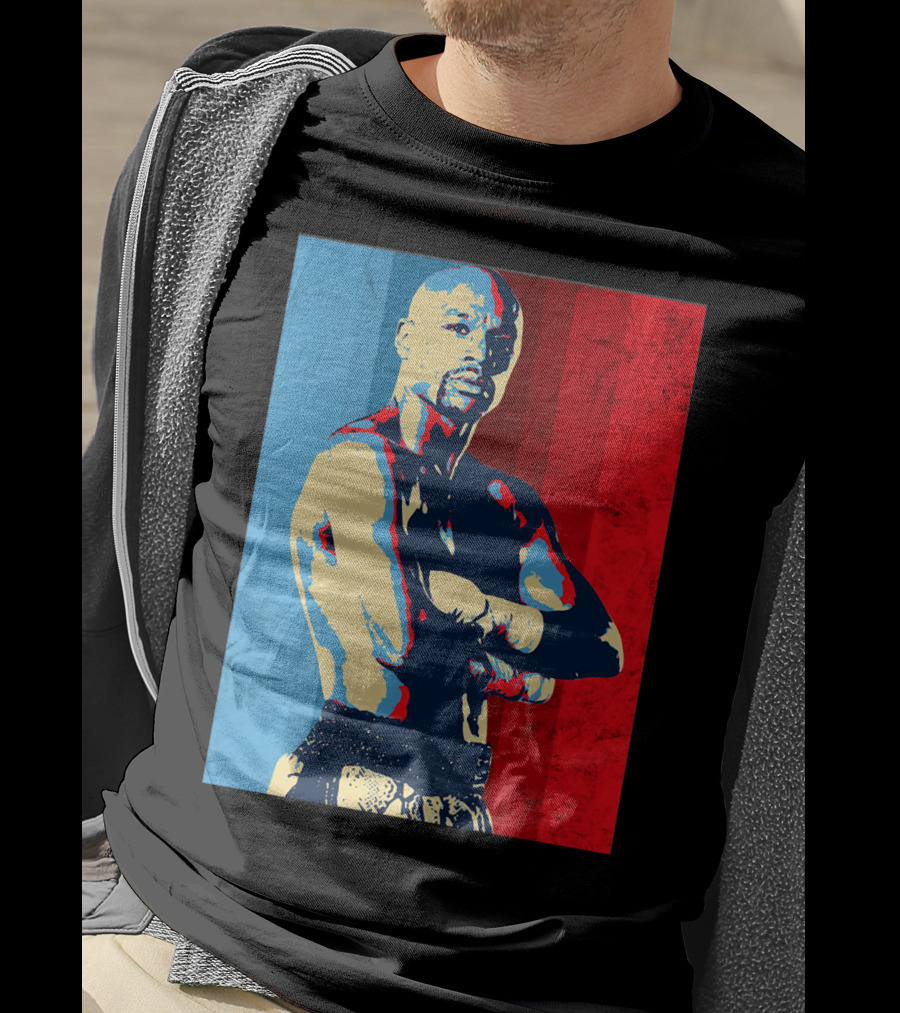 The Money Team Boxing Icon Vintage Red And Blue Stripes T-Shirt