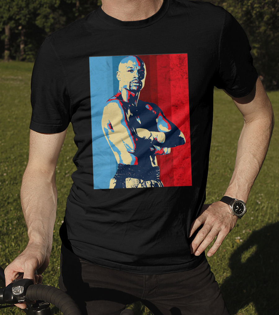 The Money Team Boxing Icon Vintage Red And Blue Stripes T-Shirt