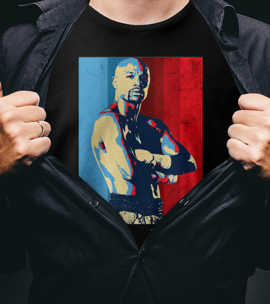 The Money Team Boxing Icon Vintage Red And Blue Stripes T-Shirt