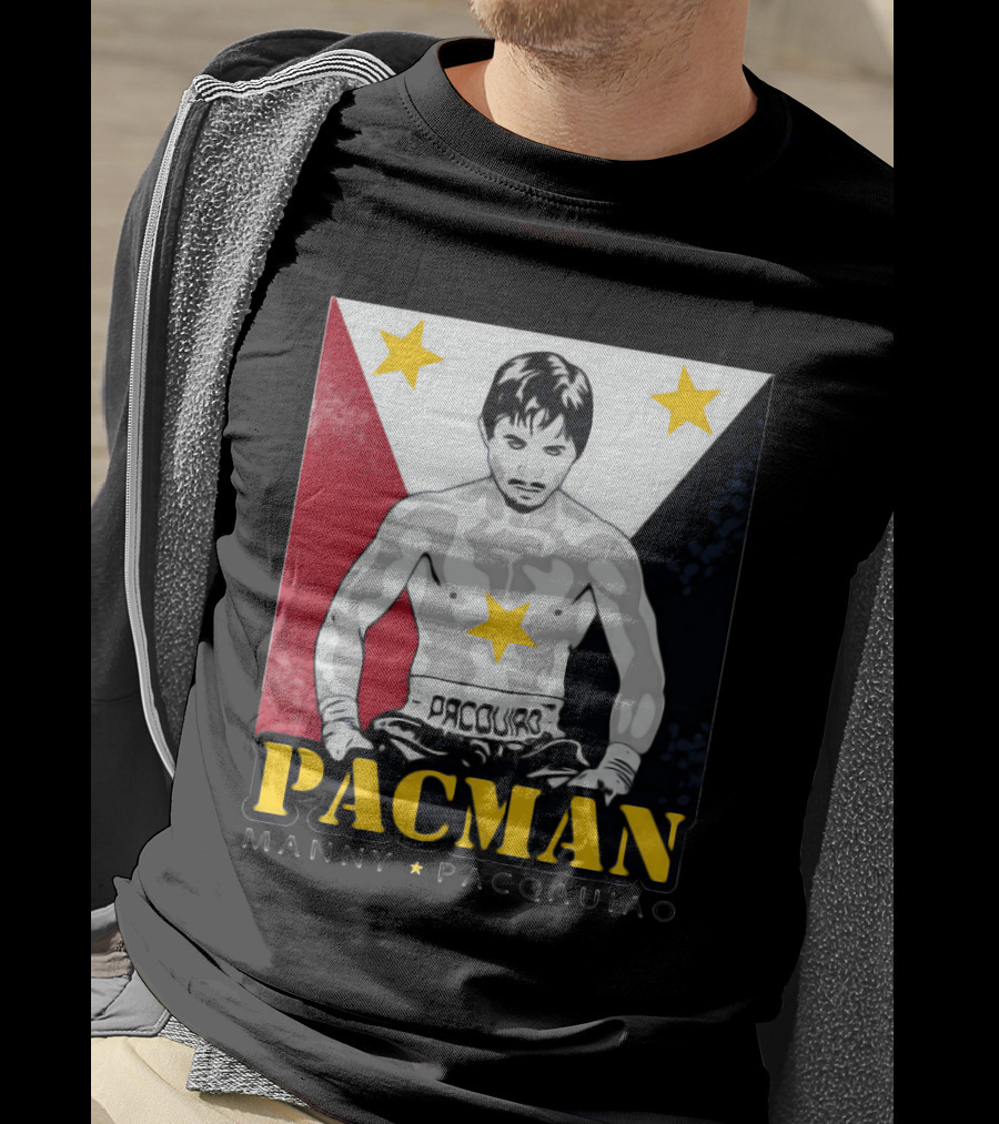 Pacman Manny Pacquiao Stars Boxing Filipino Flag T-Shirt