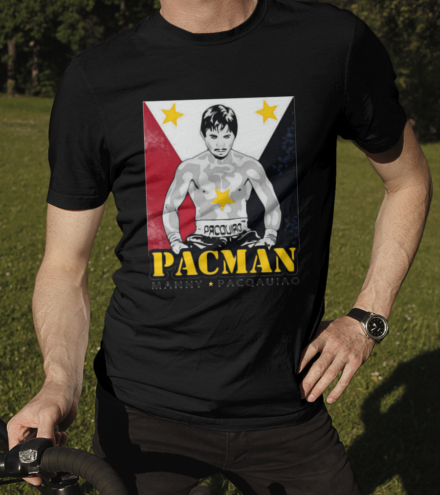 Pacman Manny Pacquiao Stars Boxing Filipino Flag T-Shirt