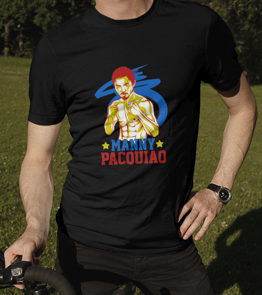 Manny Pacquiao Boxing Legend With Colorful Star T-Shirt