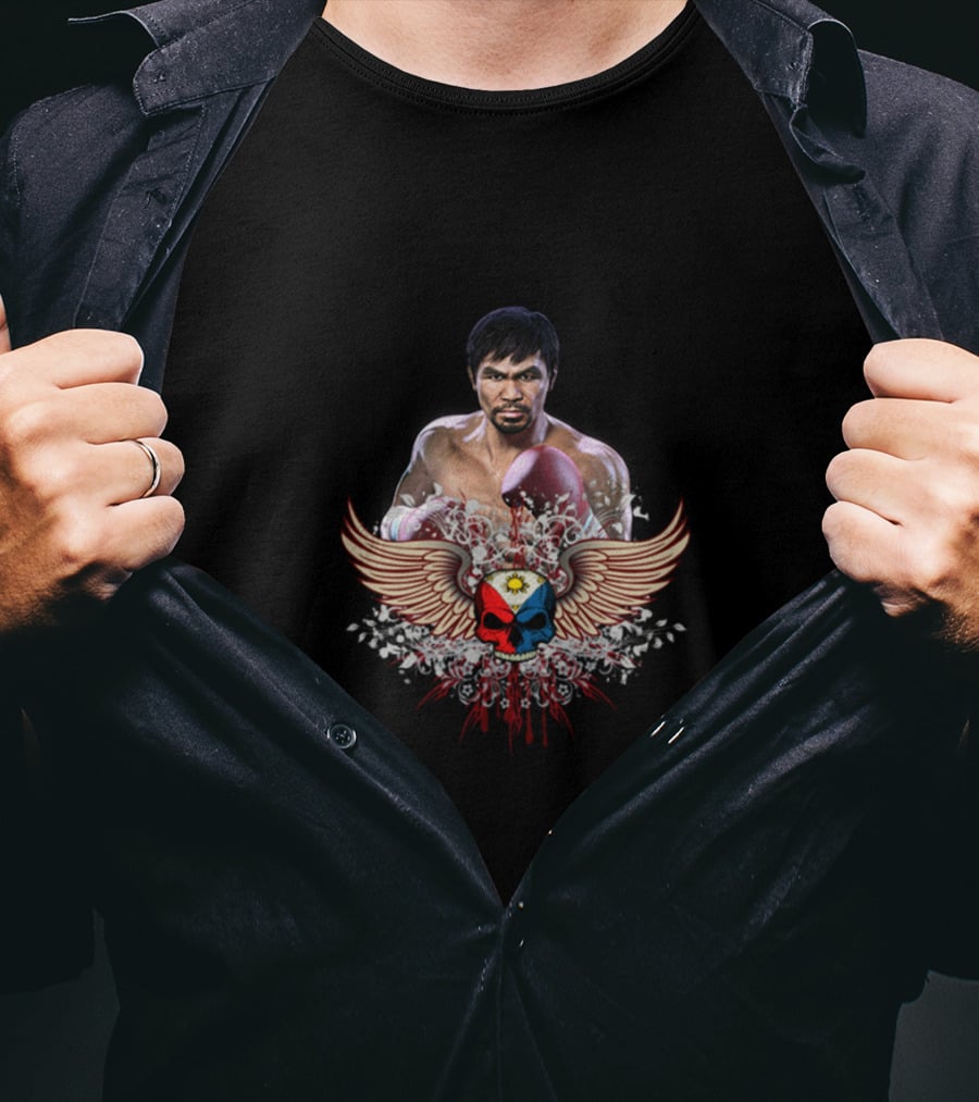 Manny Pacquiao Bongxing 6 Wings And Crest T-Shirt