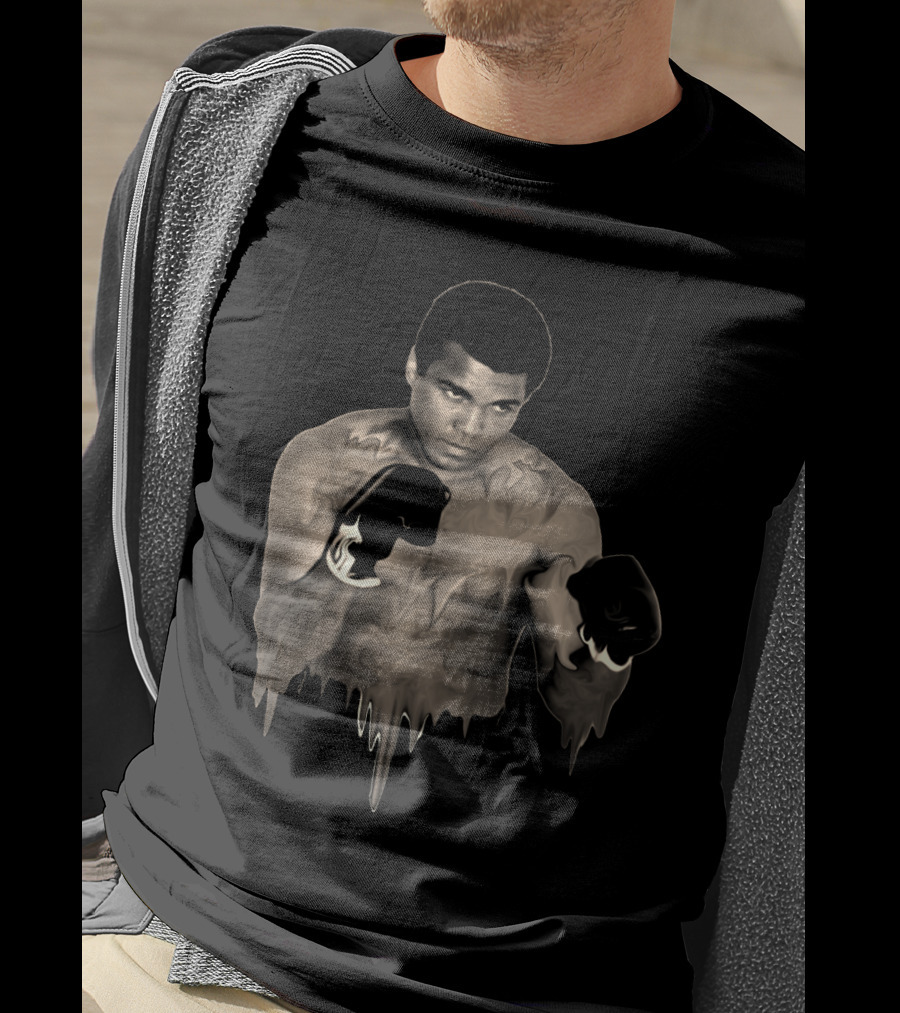 Muhammad Ali Legendary Boxer Dripping Effect T-Shirt