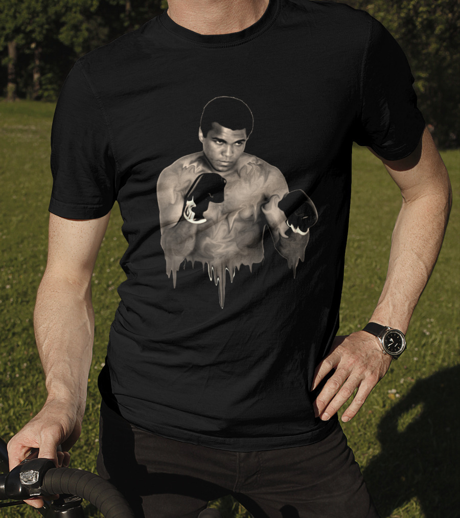 Muhammad Ali Legendary Boxer Dripping Effect T-Shirt
