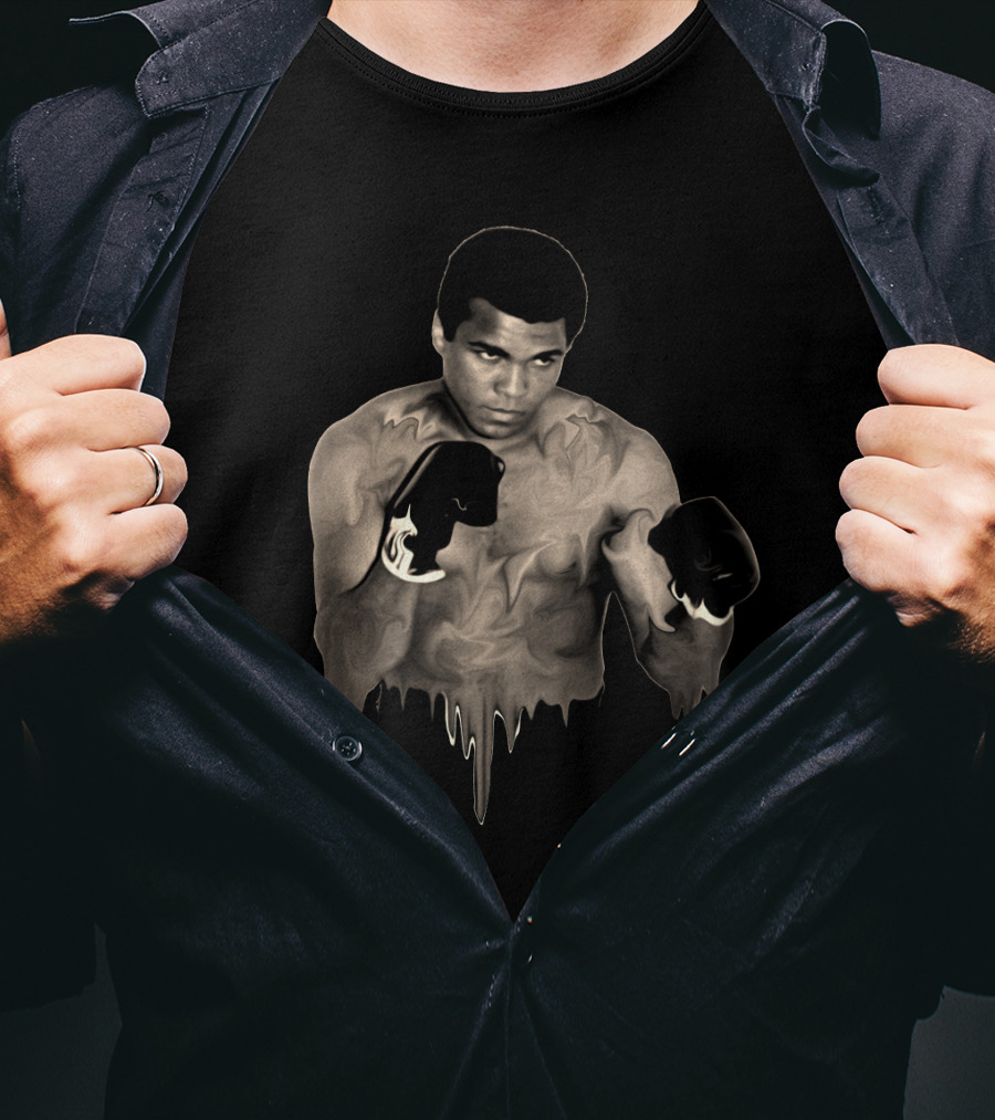 Muhammad Ali Legendary Boxer Dripping Effect T-Shirt