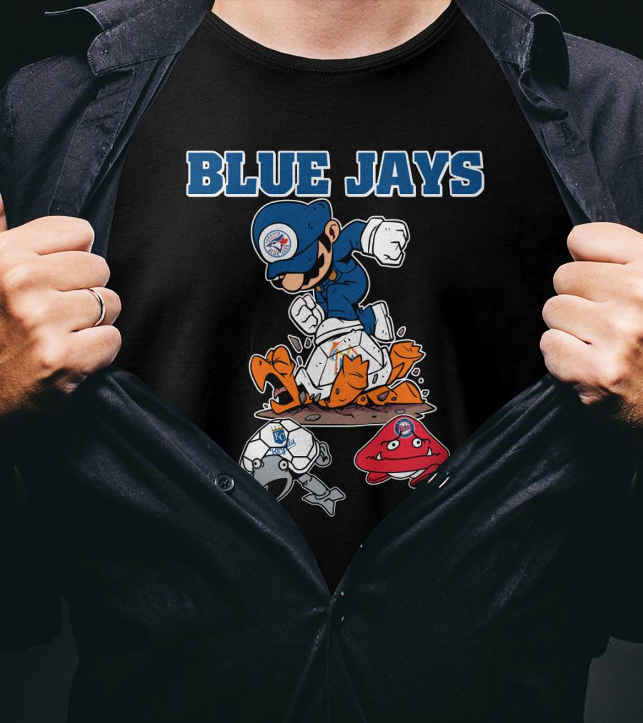 Blue Jays Halloween Mario Smash T-Shirt