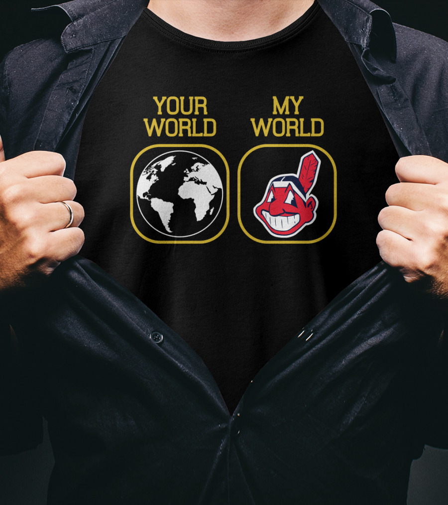 Your World My World Cleveland Indians 6 Halloween T-Shirt