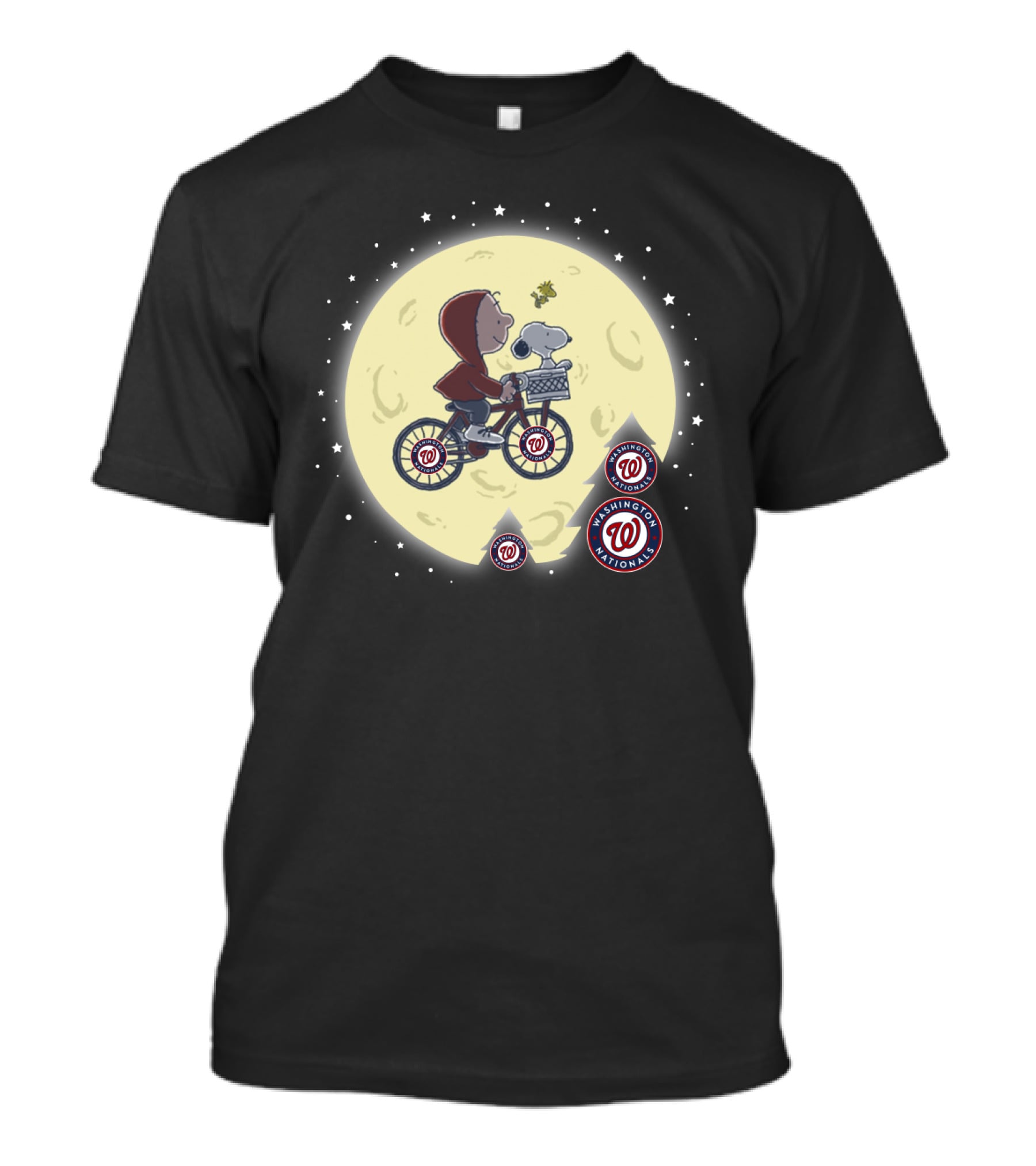 Washington Nationals E.t. Moon Bike Peanuts Crossover T-Shirt