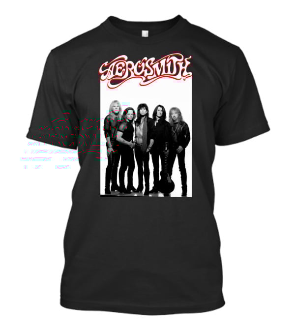Aerosmith Band Classic Black And White Photo T-Shirt