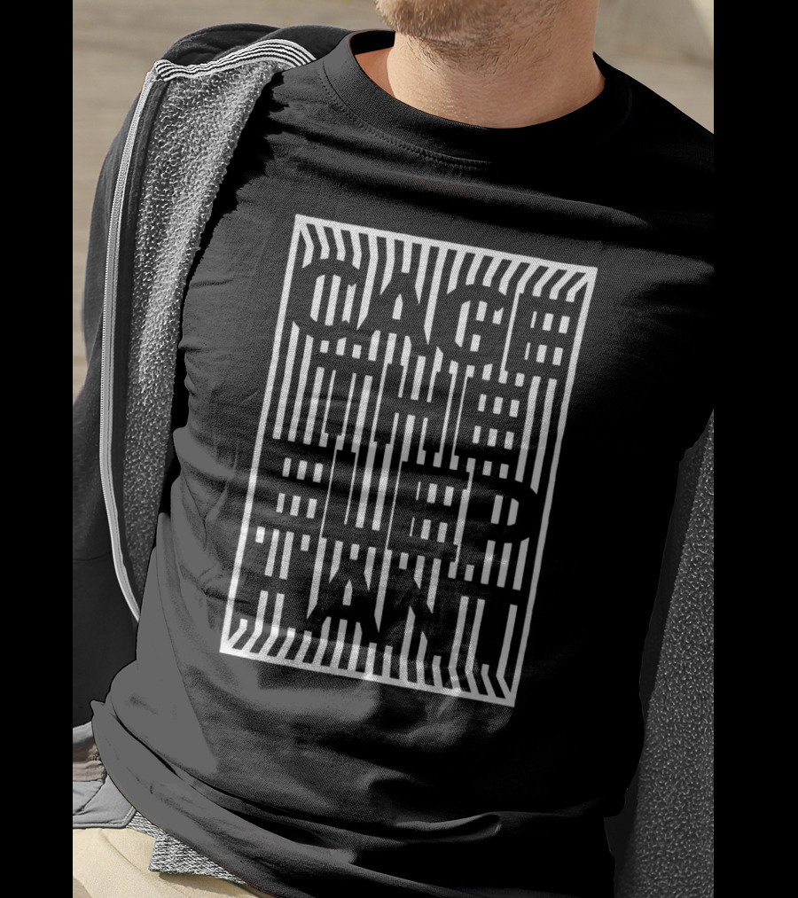Cage The Elephant Distorted Text Block Optical Illusion T-Shirt