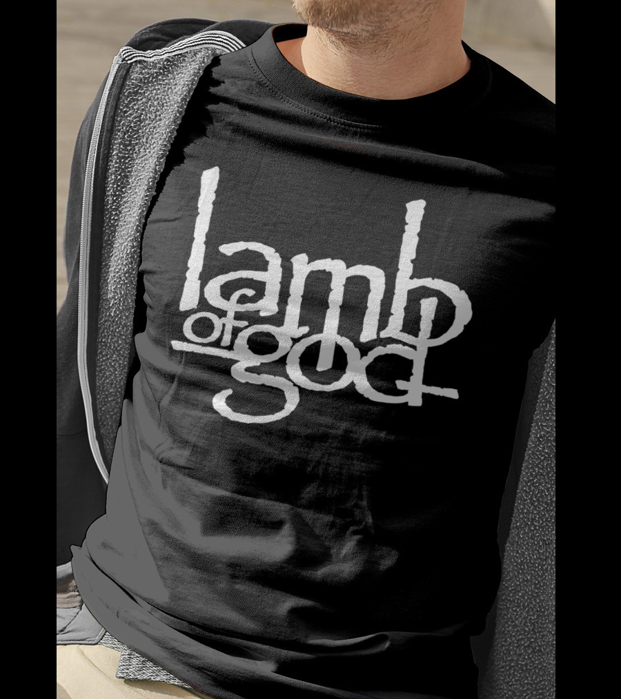 Lamb Of God Official Band Logo White T-Shirt
