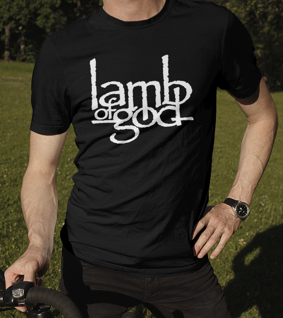 Lamb Of God Official Band Logo White T-Shirt