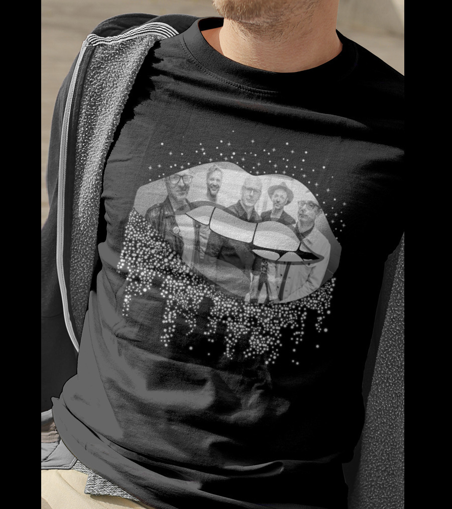 Bad Religion Band Glittering Lips Photo T-Shirt
