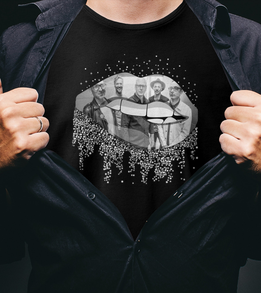 Bad Religion Band Glittering Lips Photo T-Shirt