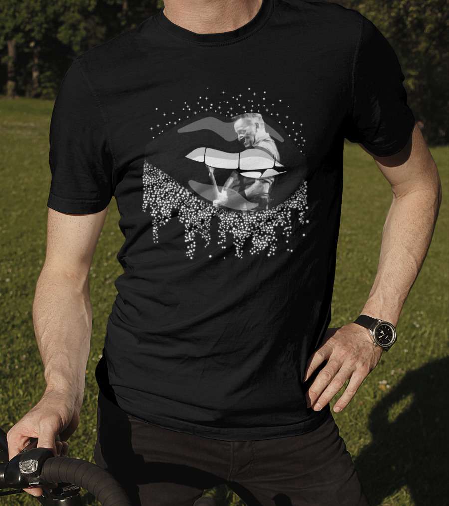 Bruce Springsteen Monochrome Lips And Guitar Silhouette Iconic T-Shirt