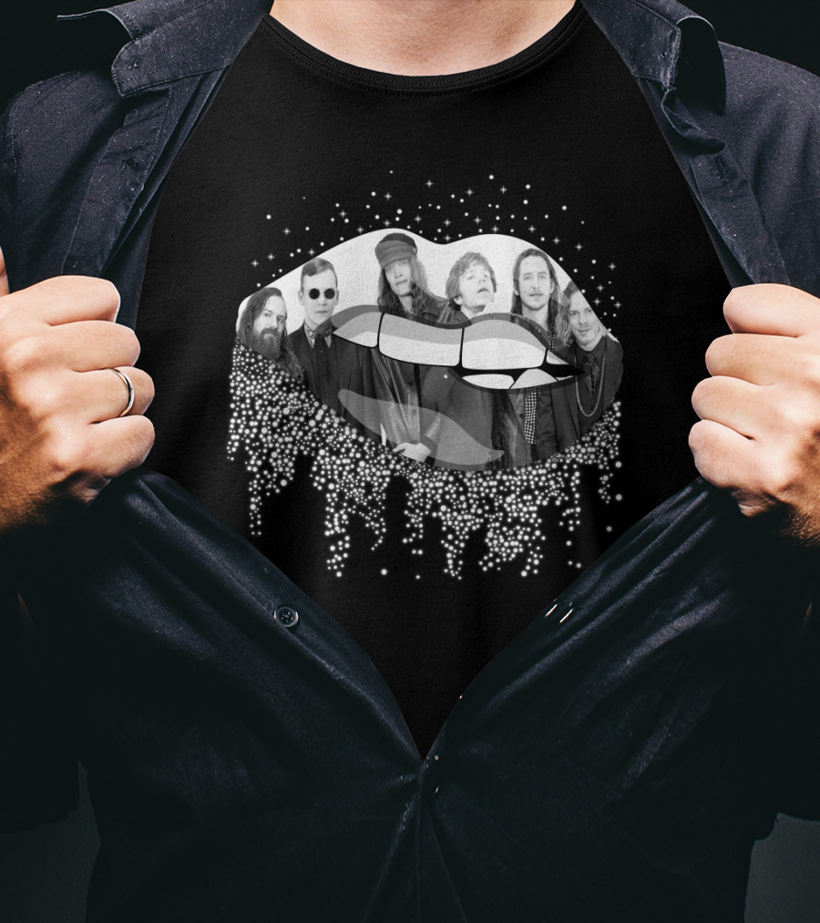 Cage The Elephant Sparkling Lips Band Members Photomontage T-Shirt
