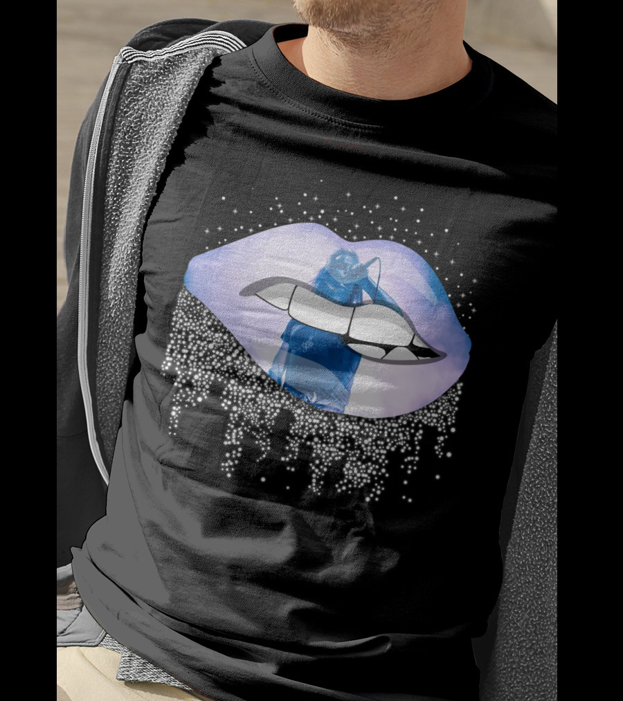 Danzig Fansite Lips Design With Stage Performer And Elements T-Shirt