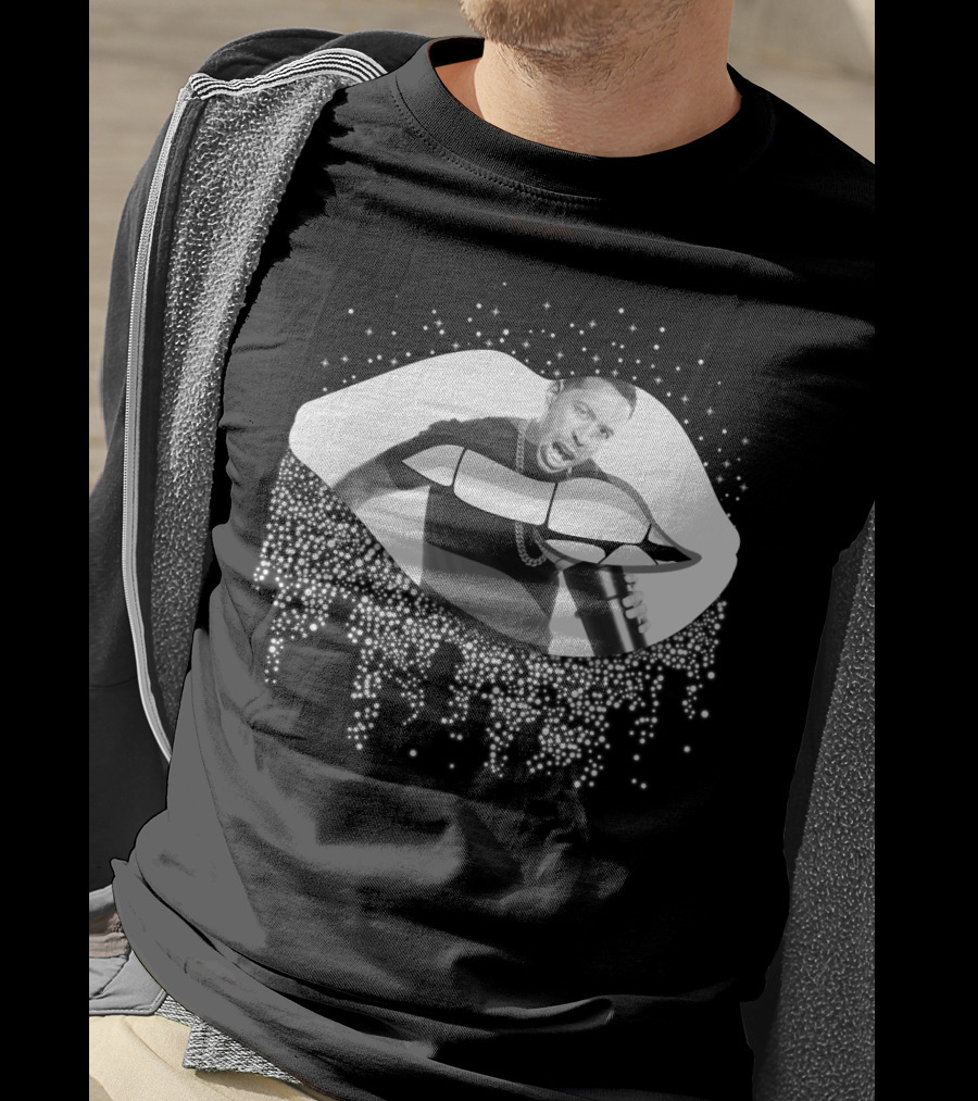 Ludacris Graphic Lips Illustration With Black And White Cup T-Shirt