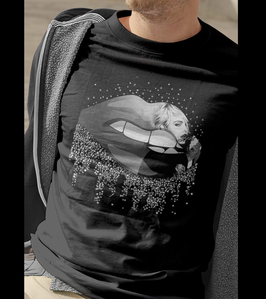 Madonna Pop Art Lips Effect T-Shirt
